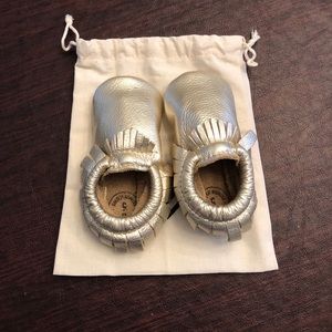 Freshly Picked, Moccasins. Color-Platinum. SZ 5.